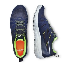 Mammut Trail Running Shoes Saentis Low GTX (waterproof) navy blue/lime Men